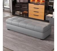 End of Bed Storage Bench, Upholstered Ottoman with Gas Lift Hinge, Entryway Shoe Rack, Large Storage Space, Easy Assembly, Stylish Footstool for Bedroom, 100cm