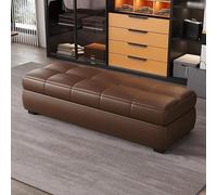 End of Bed Storage Bench, Upholstered Ottoman with Gas Lift Hinge, Entryway Shoe Rack, Large Storage Space, Easy Assembly, Stylish Footstool for Bedroom, 100cm