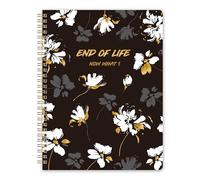 End Of Life Now What - Last Wishes Organizer Planner Notebook for Beneficiary Info, Will Preparation, When I'M Gone Organizer, Death Planner, 7.5"X10”(white flower)