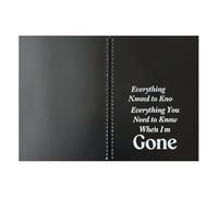 End Of Life Organizer | End Of Life Journal,Experience Journal for Preparation Information Customer Funeral Service Problem Document