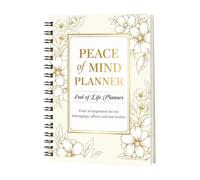 End of Life Planner A4 UK, Yellow Floral Final Wishes Book | Practical Records and Life Organiser, End of Life Journal Notebook, Funeral Wishes and Last Wishes, Keepsake Book for Family