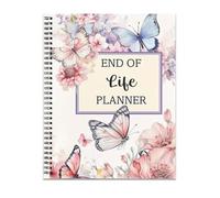 End of Life Planner Book with Twin Wire Spiral Binding, Death Planner Organizer Notebook for Final Will Arrangements Guide