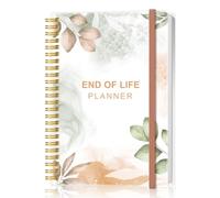 End of Life Planner - Final Arrangements Organizer for Beneficiary, Will Preparation, Last Wishes & Funeral Planning, 5.8" x 8.5", Rose Leaf