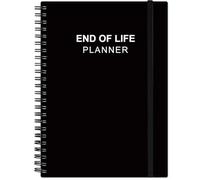 End of Life Planner - Final Arrangements Organizer for Beneficiary, Will Preparation, Last Wishes & Funeral Planning, 5.8" x 8.5", Black