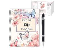 End of Life Planner, Final Wishs Spiral Notebook with Pen, End of Life Planner Organizer Notebook, If I Die Organizer Binder, Guided Final Arrangements When I'M Gone, Pink