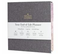 End-of-Life Planner Gracious Goodbye - Thoughtfully Designed Organizer for Final Wishes, Estate Planning, and Family Documents - Gray