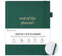 End of Life Planner, Guided Estate Planning Organizer with Tabs, Last Wish, Will Preparation, Funeral Planning, Final Arrangements Notebook for Beneficiary, in Case of Death Organizer -Dark Green