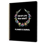 End of Life Planner - My Final Wishes A5 Black Death Planner Organizer (7.5" x 9.5") for Final Arrangements, Last Wishes & Beneficiary Information Notebook