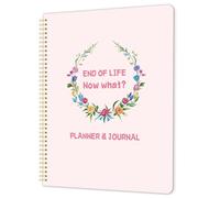 End of Life Planner - My Final Wishes A5 Pink Death Planner Organizer (7.5" x 9.5") for Final Arrangements, Last Wishes & Beneficiary Information Notebook