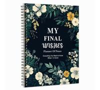 End of Life Planner - My Final Wishes Journal and Organiser Death Planners | A4 Paper, Double-Wire Spiral, Final Wishes, My Final Wishes Planner UK Book, Personal Records, Organiser Journal