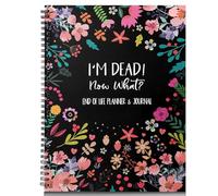 End of Life Planner Organizer Notebook with Pocket for Documents, I'M Dead Now What Planner Spiral Bound If I Die Binder Organizer Guided Final Arrangement for Beneficiary Will Preparation Last Wishes