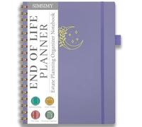 End of Life Planner, Spiral Estate Planning Organizer for Senior, Final Arrangements Just in Case I Die Book Organizer, Will Preparation, Last Wishes & Funeral Planning Notebook for Beneficiary, Death