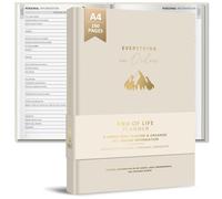 End of Life Planner UK A4-160 Pages 19 Sections Final Arrangements Organizer Notebook - Beneficiary, Funeral Planning, Final Wishes & Will Preparation - Death Planner Book