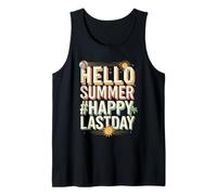 End of School Hello Summer Sunglasses Art Tank Top