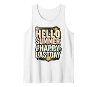 End of School Hello Summer Sunglasses Art Tank Top