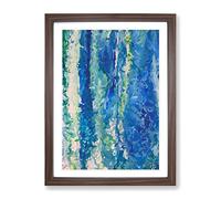End Of Time Abstract Framed Wall Art Print A2 Walnut