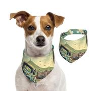End of World Desert Pet Scarf Dog Bandanas Spring Summer Soft Cotton Puppy Scarfs Adjustable Accessories for Small Medium Large Girl Boy Pup Small