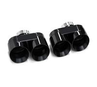 End Pipe Tail 1 Pair Exhaust Tailpipes For BMW For G20 320i 330i Upgrade Quad Carbon Fiber Muffler System 2020 Car Exhaust Tip(Black B)