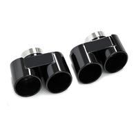 End Pipe Tail 1 Pair Exhaust Tailpipes For BMW For G20 320i 330i Upgrade Quad Carbon Fiber Muffler System 2020 Car Exhaust Tip(Black A)