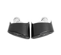 End Pipes 1 Pair For A4 A5 A6 A7 RS4 RS5 RS6 RS7 Tail Pipe Tipe Throat Car Accessories Stainless Steel Carbon Fiber Exhaust Muffler(C)