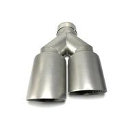 End Pipes 1Pcs Universal Double Matte Stainless Steel Car Muffler Tip Exhaust Tip Pipe Exhaust Tip 60MM 63mm For GTI MK7 For Golf7 Nozzle(54mm-101mm Right)