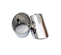 End Pipes 2Pcs Car Exhaust Pipe Chrome Stainless Steel Muffler Tips For Q7 2006 2007 2008-2013 Auto Accessories Exhaust End Pipe Muffler Tip(Silver)