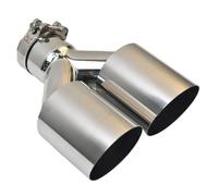End Pipes 304 Stainless Steel Universal Car Import Double Cylinder Rear Exhaust Tailpipe Muffler Export Stainless Steel Automobile Exhaust Tips(48MM IN- 76MM OUT)