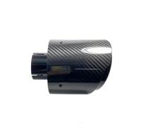 End Pipes Car Universal Exhaust Systems Stainless Steel Carbon Tailpipe Outlet 130MM Nozzles Muffler Tip Glossy Exhaust Pipe(ID 73mm-OD 101mm)