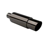 End Pipes Exhaust Systen Muffler Tail Pipe Racing Sport Mufflers Turbo Sound Boost Stainless Steel 55mm Inlet Outlet Car Accessori(Black)