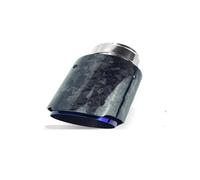 End Pipes Universal Car Carbon Muffler Tip Exhaust Straight Stainless Four Colors Exhaust Mufflers Tips(Blue 60-89mm)