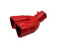 End Pipes Universal Heart Shape Style Muffler Exhaust Double Outlet Exhaust Pipe Tube Carbon Fiber Exhaust Tips Double Stainless Steel Exhaust Tips(G)