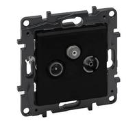 End Socket TV-R-SAT Black 10 dB Niloe Step Socket Flush-Mounted