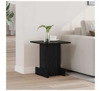 End Table Black Oak 36.5x35x40cm Engineered Wood Storage Shelf Minimalist Urban