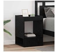 vidaXL End Table 2 pcs Black Oak 40 x 40 x 56 cm Engineered Wood