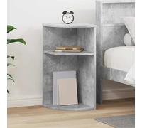 End Table Concrete Grey 29.6x29.6x60cm Engineered Wood Compact Minimal Storage