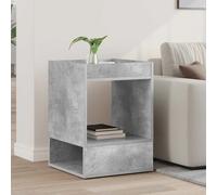 End Table Concrete Grey 40x40x56cm Engineered Wood Modern Storage Nightstand Eco