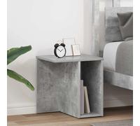 End Table Concrete Grey Engineered Wood 37 x 32 x 40 cm Rectangular 2pcs Storage