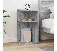 End Table Grey Sonoma 29.6x29.6x60 cm Engineered Wood Storage Shelf with Drawer