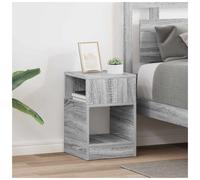 End Table Grey Sonoma 30.5x30x45cm Engineered Wood Storage Shelf Modern Minimal