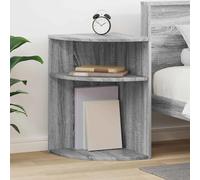End Table Grey Sonoma 39.7x39.7x60 cm Engineered Wood Storage Minimalist Shelves