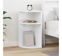 End Table High Gloss White 29.6x29.6x60cm Engineered Wood Storage Low Side Table