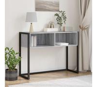 End Table Industrial Grey Sonoma 100x36x75cm Engineered Wood Steel Legs Compact