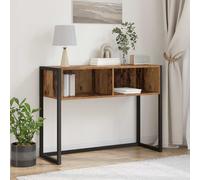 End Table Industrial Old Wood 100x36x75cm Engineered Wood Steel Legs Rustic Side