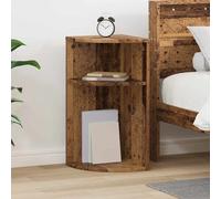 End Table Old Wood 29.6x29.6x60 cm Engineered Wood Minimalist Shelf with Storage