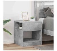 End Table Set of 2 Concrete Grey Engineered Wood 40.5x40x45cm Modern Storage Set