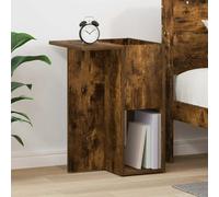 End Table Smoked Oak 35 x 40 x 55 cm Engineered Wood Modern Storage Side Accent