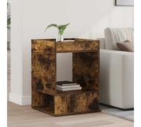 End Table Smoked Oak 40x40x56cm Engineered Wood Modern Storage Side Compact Slim