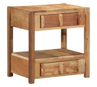 vidaXL End Table with Drawer Brown 43 x 32 x 46 cm Solid Reclaim Wood