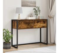 End Table Sonoma Oak 100x36x75cm Engineered Wood Industrial Metal Legs SturdyTop