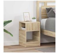 End Table Sonoma Oak Engineered Wood 30.5x30x45cm Modern Storage Shelf for Sofa